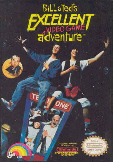 Bill and Ted's Excellent Video Game Adventure Front Cover NES Pre-Played