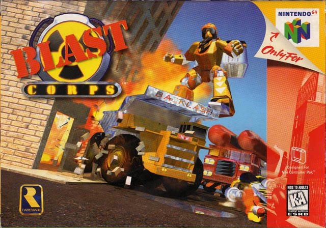 Blast Corps Nintendo 64 Front Cover Pre-Played