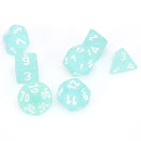 Chessex Frosted Poly Teal/White (7)