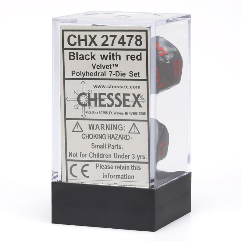 Chessex Velvet Black/Red/Black (7)