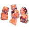 Chessex Lab Dice 3 Gemini Poly Orange/Purple/White (7)