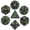 Call of Cthulhu Dice Set Black/Green (7)