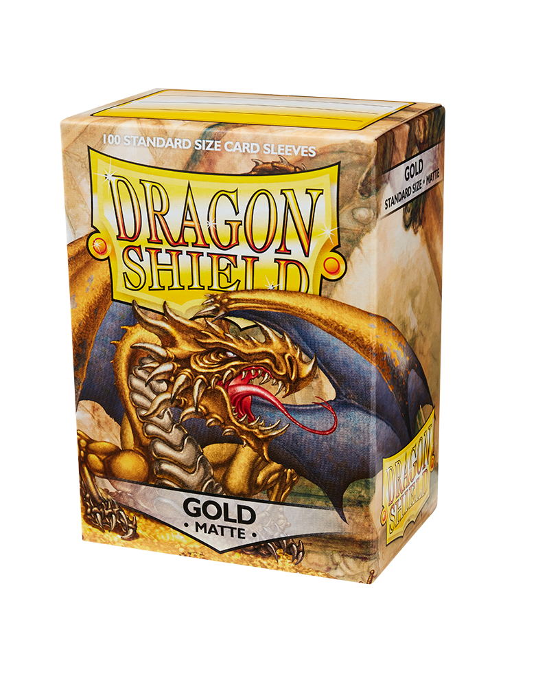 Dragon Shields: (100) Matte Gold Card Sleeves