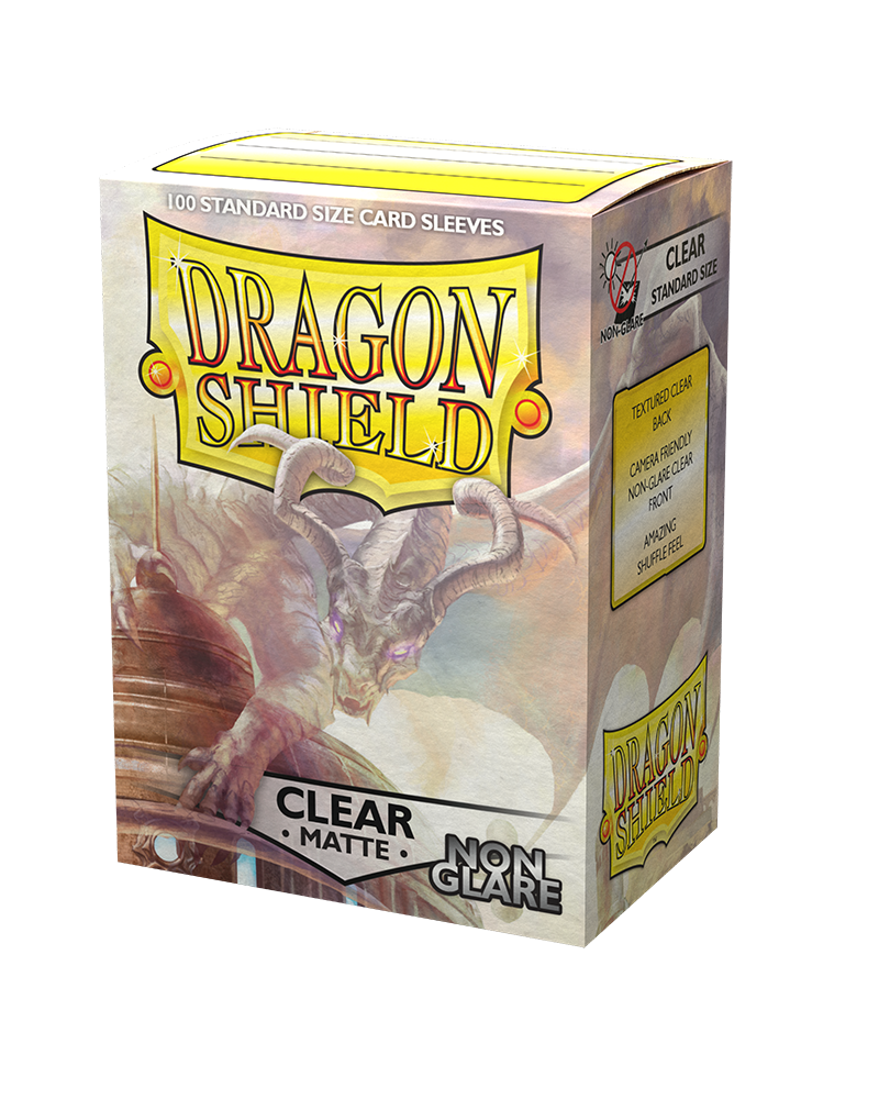 Dragon Shields: (100) Non Glare Matte Clear Card Sleeves