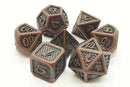 Dragon Scale: Ancient Bronze - Old School 7 Piece RPG Metal Dice Set