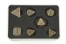 Dragon Scale: Ancient Gold - Old School 7 Piece RPG Metal Dice Set