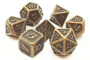 Dragon Scale: Ancient Gold - Old School 7 Piece RPG Metal Dice Set