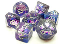 Dragons Eye Dice: Purple - Old School 7 Piece RPG Dice Set