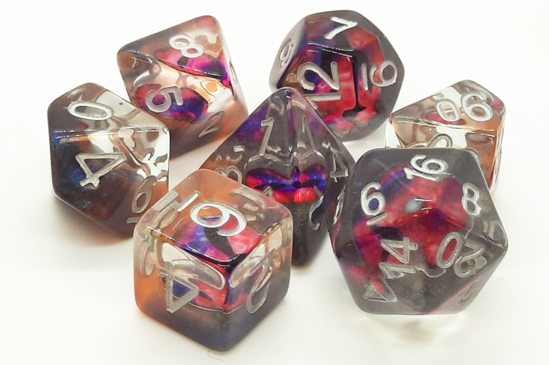 Dragons Eye Dice: Skeletal - Old School 7 Piece RPG Dice Set