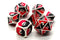 Dragon Forged: Platinum Black & Red - Old School 7 Piece RPG Metal Dice Set