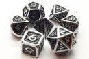 Dragon Scale: Black - Old School 7 Piece RPG Metal Dice Set