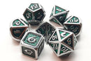 Dragon Scale: Green - Old School 7 Piece RPG Metal Dice Set