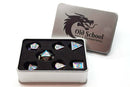 Dragon Scale: Spectral - Old School 7 Piece RPG Metal Dice Set