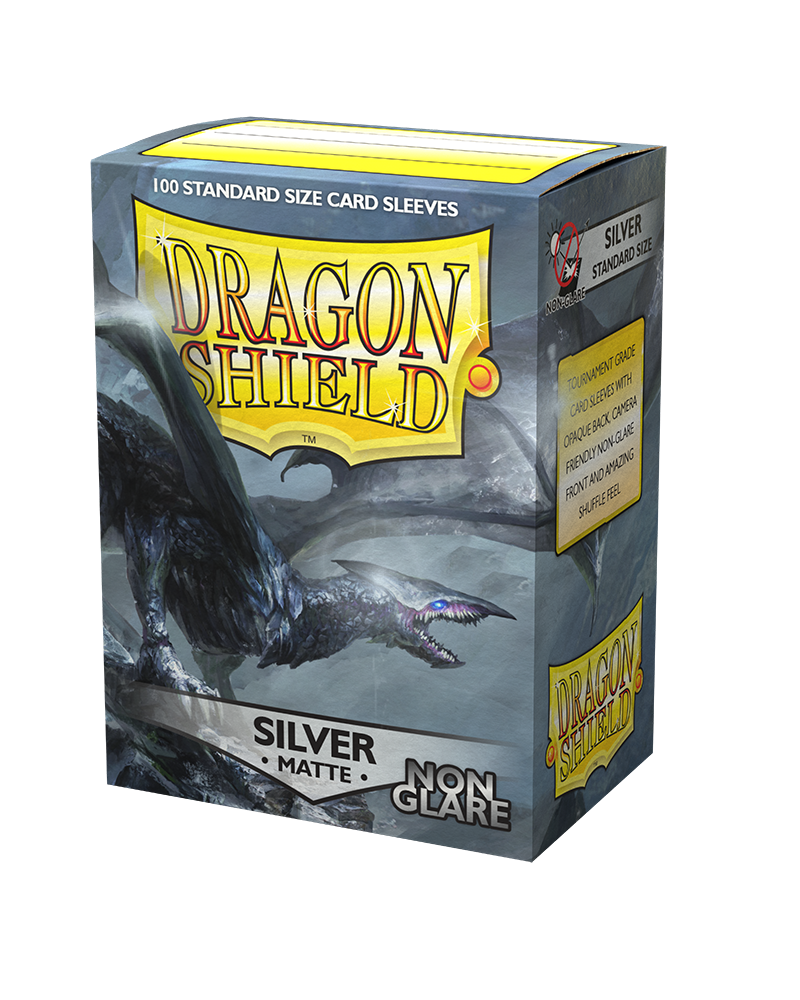 Dragon Shields (100) Non Glare Matte Silver Card Sleeves