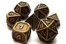 Dwarven Forged: Ancient Gold - Old School 7 Piece RPG Metal Dice Set