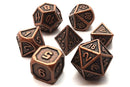 Dwarven Forged: Ancient Bronze - Old School 7 Piece RPG Metal Dice Set