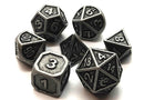 Dwarven Forged: Ancient Silver - Old School 7 Piece RPG Metal Dice Set