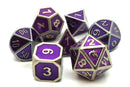 Elven Forged: Metallic Purple - Old School 7 Piece RPG Metal Dice Set