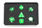 Halfling Forged: Electric Green - Old School 7 Piece RPG Metal Dice Set