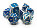 Elven Forged: Metallic Teal - Old School 7 Piece RPG Metal Dice Set