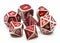 Elven Forged: Metallic Red - Old School 7 Piece RPG Metal Dice Set