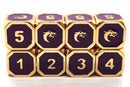 Elven Forged: Purple with Gold - Old School D6 RPG Metal Dice Set