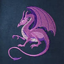 Embroidered Dice Bag - Fantasy Purple Dragon