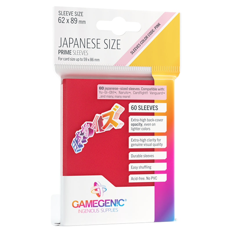 Prime Japanese Sized Sleeves - Red (60)