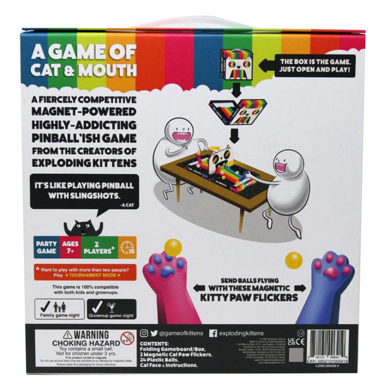 A game of cat and mouth back of box