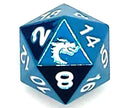 Halfling Forged: Electric Blue - Old School RPG Single Metal D20