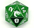 Halfling Forged: Electric Green - Old School RPG Single Metal D20