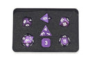 Halfling Forged: Electric Purple - Old School 7 Piece RPG Metal Dice Set: