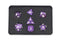 Halfling Forged: Electric Purple - Old School 7 Piece RPG Metal Dice Set: