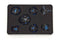 Hollow Dragon Dice: Black with Light Blue - Old School 7 Piece RPG Metal Dice Set