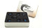 Hollow Dragon Dice: Black with Light Blue - Old School 7 Piece RPG Metal Dice Set