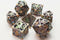 Hollow Dragon Dice: Spectral with Gold - Old School 7 Piece RPG Metal Dice Set