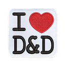 I Love D&D - Iron On Patch