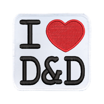 I Love D&D - Iron On Patch