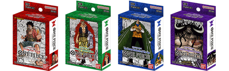 ALL 4 1st Edition Decks (Super Pre-Release) - One Piece TCG