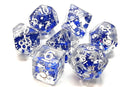 Infused: Sapphire Butterfly - Old School 7 Piece RPG Dice Set