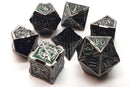 Knights of the Round Table Dice: Emerald - Old School 7 Piece RPG Metal Dice Set