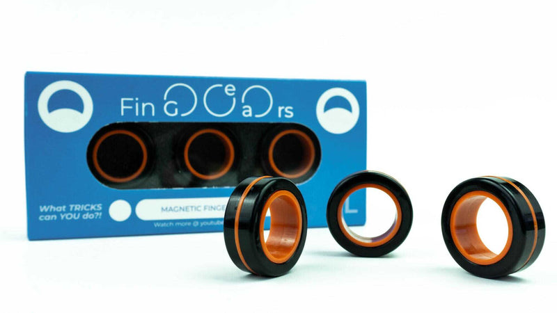 FinGears Large - Black & Orange