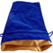 Large Velvet Blue with Gold Dice Bag