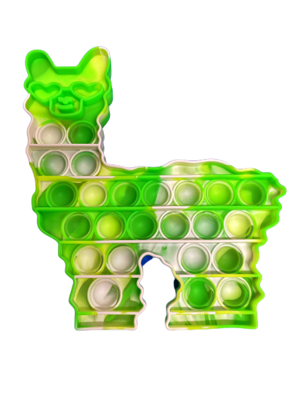 Green Alpaca Llama Marble - Pop It Bubble Fidget Toy