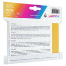 Gamegenic Standard Size card sleeves matte prime yellow