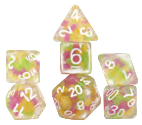 RPG Dice Set (7) Melon Ball Glowworm