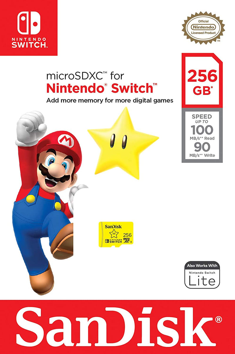 SanDisk 256GB MicroSDXC UHS-I Memory Card - Nintendo Switch Pre-Played