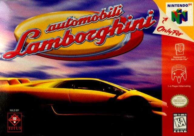 Automobili Lamborghini Nintendo 64 Front Cover