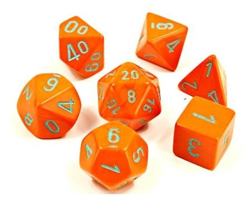 Lab Dice 4 Heavy™ Dice Polyhedral Orange/turquoise 7-Die Set