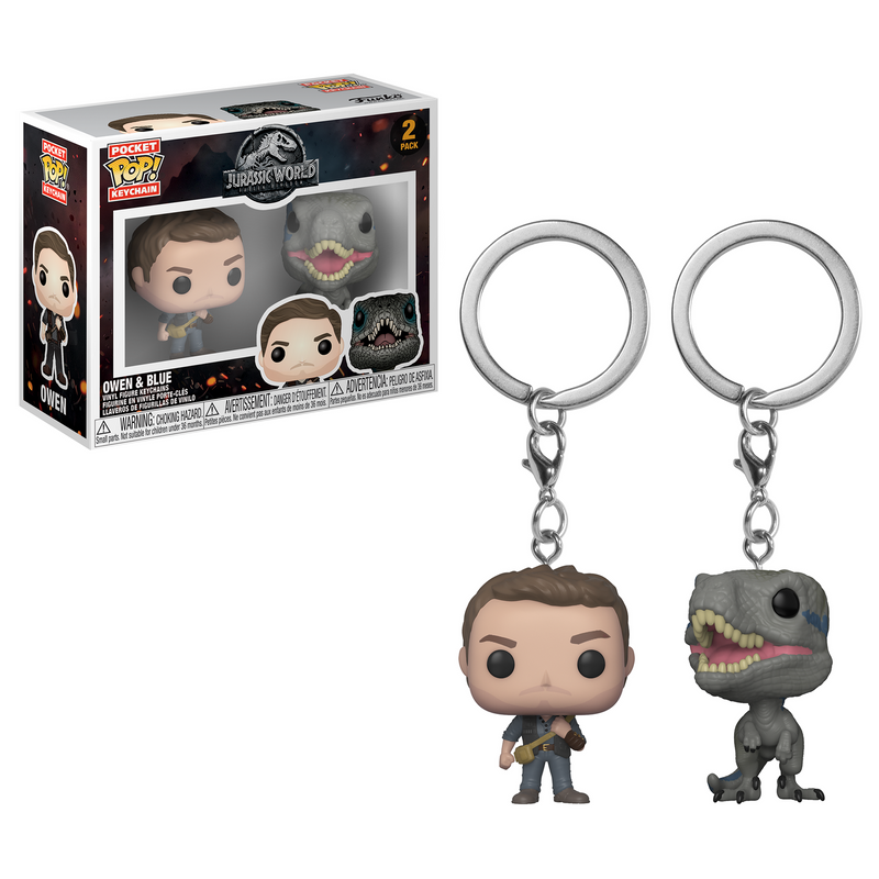 Pocket Pop! Keychain Jurassic World - Owen & Blue